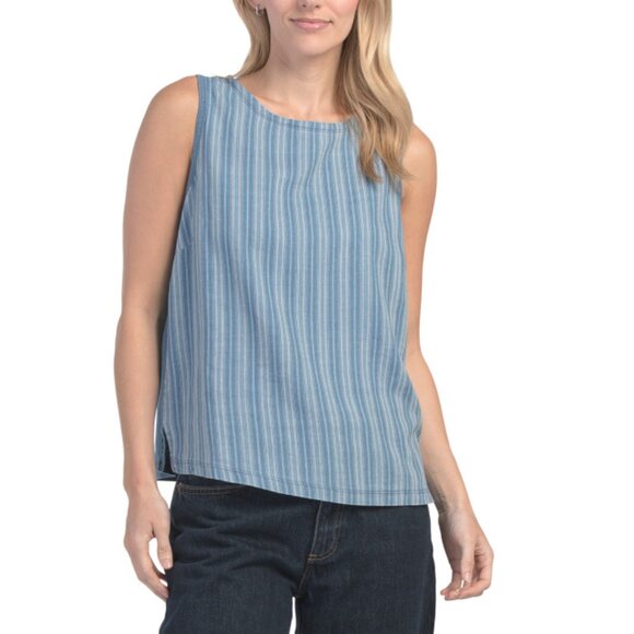 XCVI Indigo Gatlin Tank Top - Picture 1 of 2